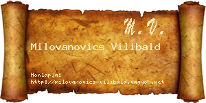 Milovanovics Vilibald névjegykártya